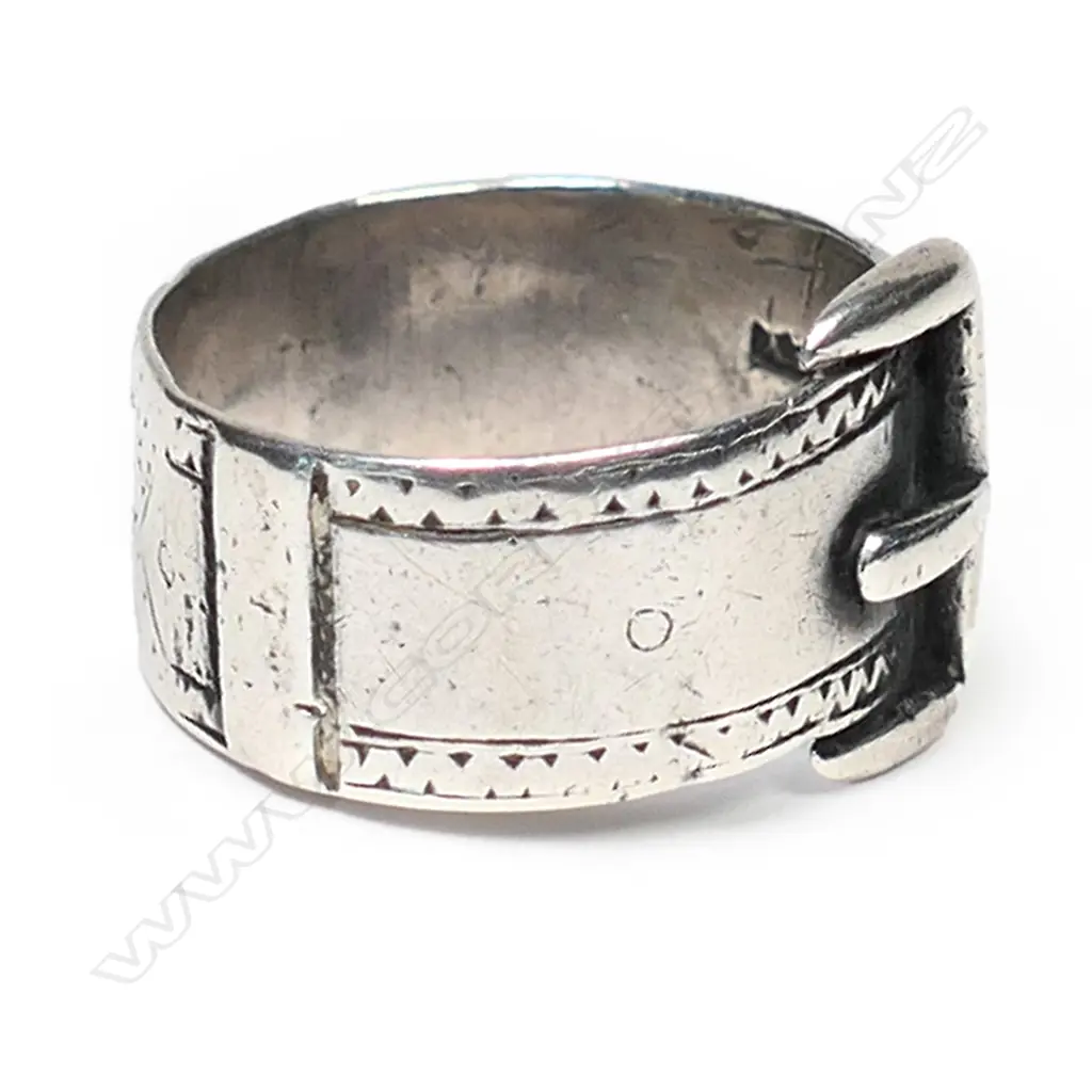 Walter Slaney (Auckland) silver buckle ring, Image 1++